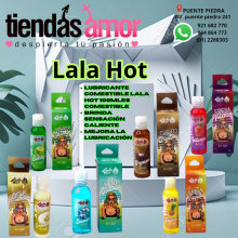 Presentamos el nuevo lubricante LalaHot con sabor y empaque nuevos y mejorados.